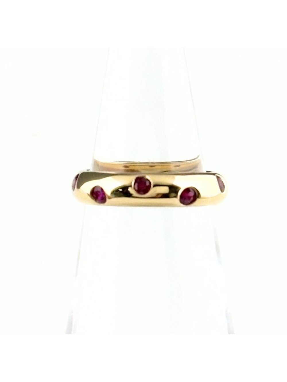 Tiffany & Co Dots Yellow Gold Ring Ruby